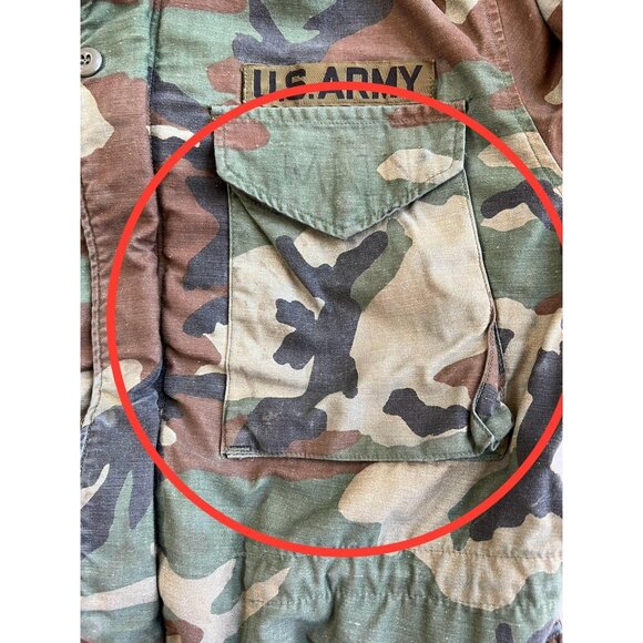 Vintage US Army Jacket Mens Small M65 Woodland Camo Cold Weather Military 90s - Picture 3 of 14